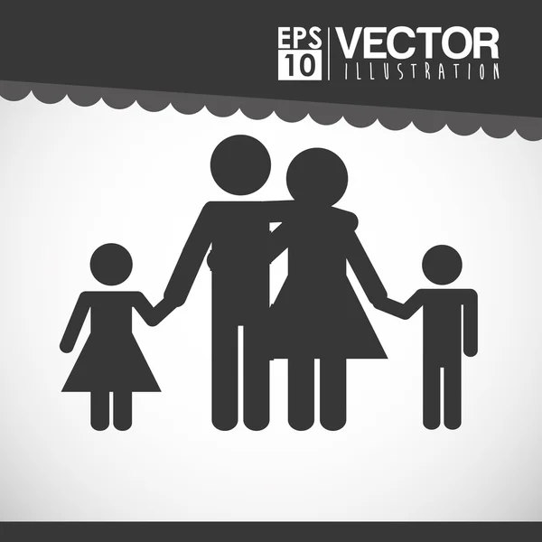 Diseño de icono familiar — Vector de stock