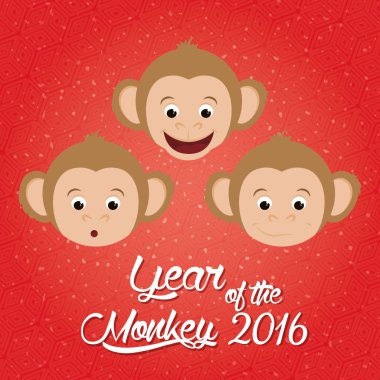 Yıl maymun tasarım