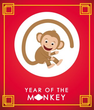 Yıl maymun tasarım