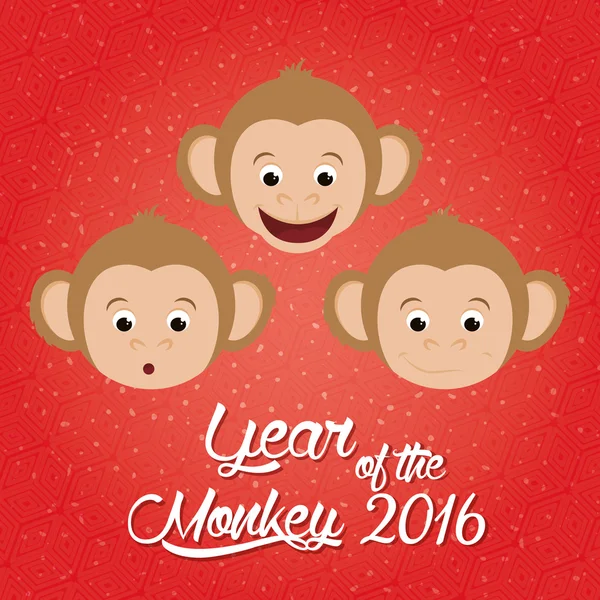 Roku projektu małpa — Wektor stockowy