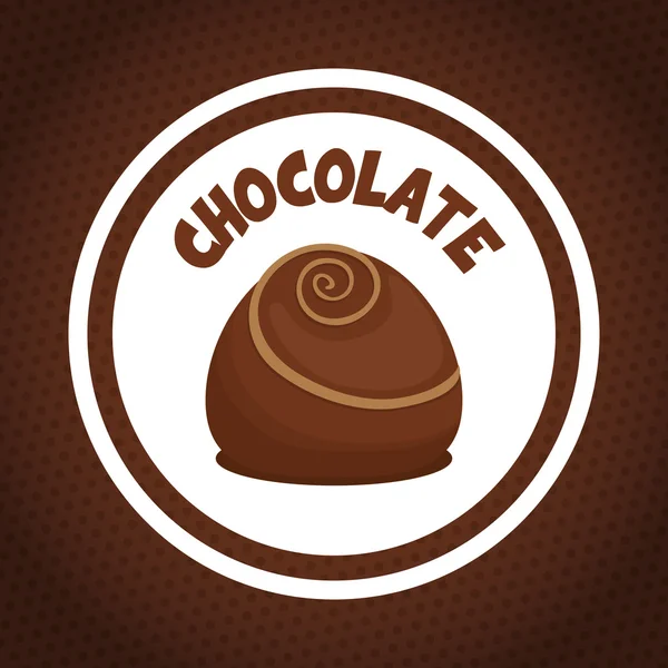 Chocolade pictogram ontwerp — Stockvector