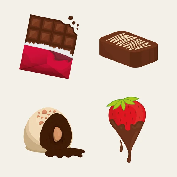 Design icône chocolat — Image vectorielle