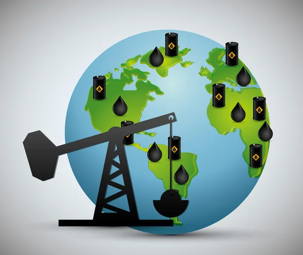 Проектирование цен на нефть — стоковый вектор