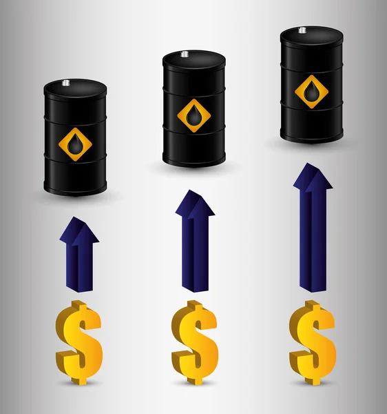 Conception du prix du pétrole — Image vectorielle