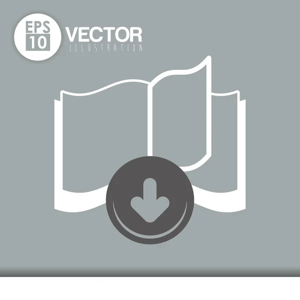 Design de ícone de ebook — Vetor de Stock