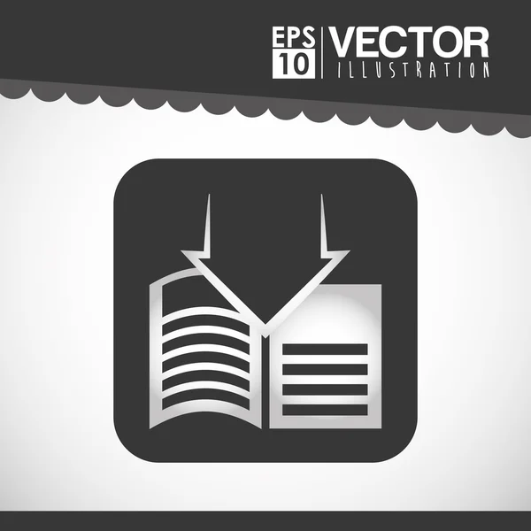 Design de ícone de ebook — Vetor de Stock