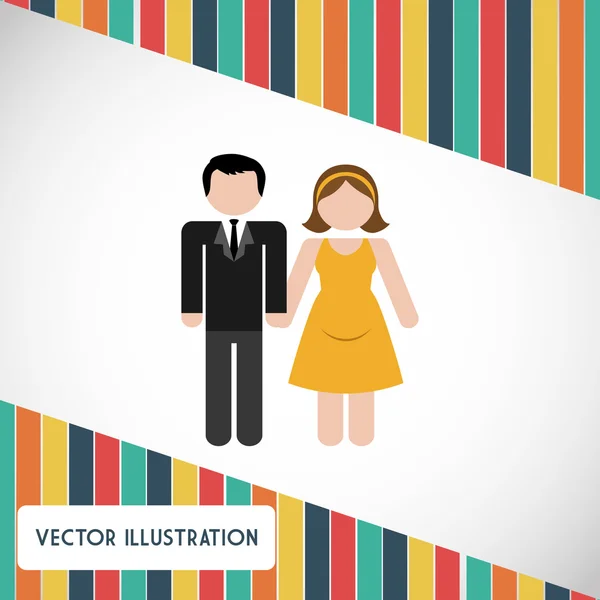 Design de ícone de casal — Vetor de Stock