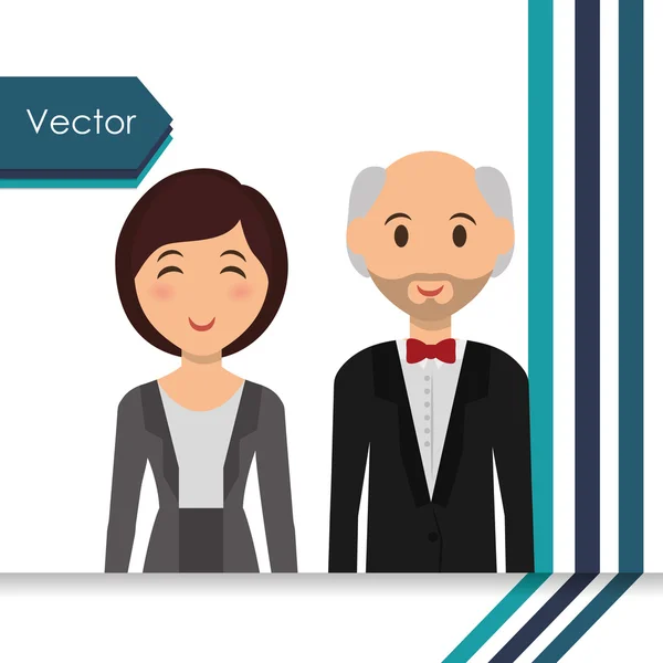 Design de ícone de casal — Vetor de Stock