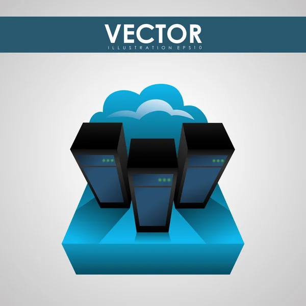 Desenho do data center —  Vetores de Stock