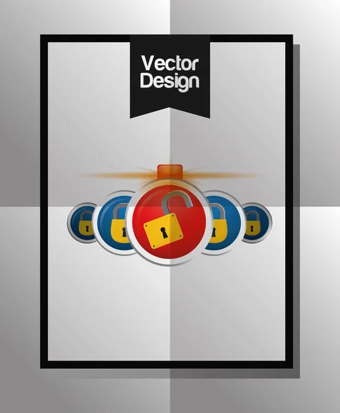 Conception du système de sécurité — Image vectorielle