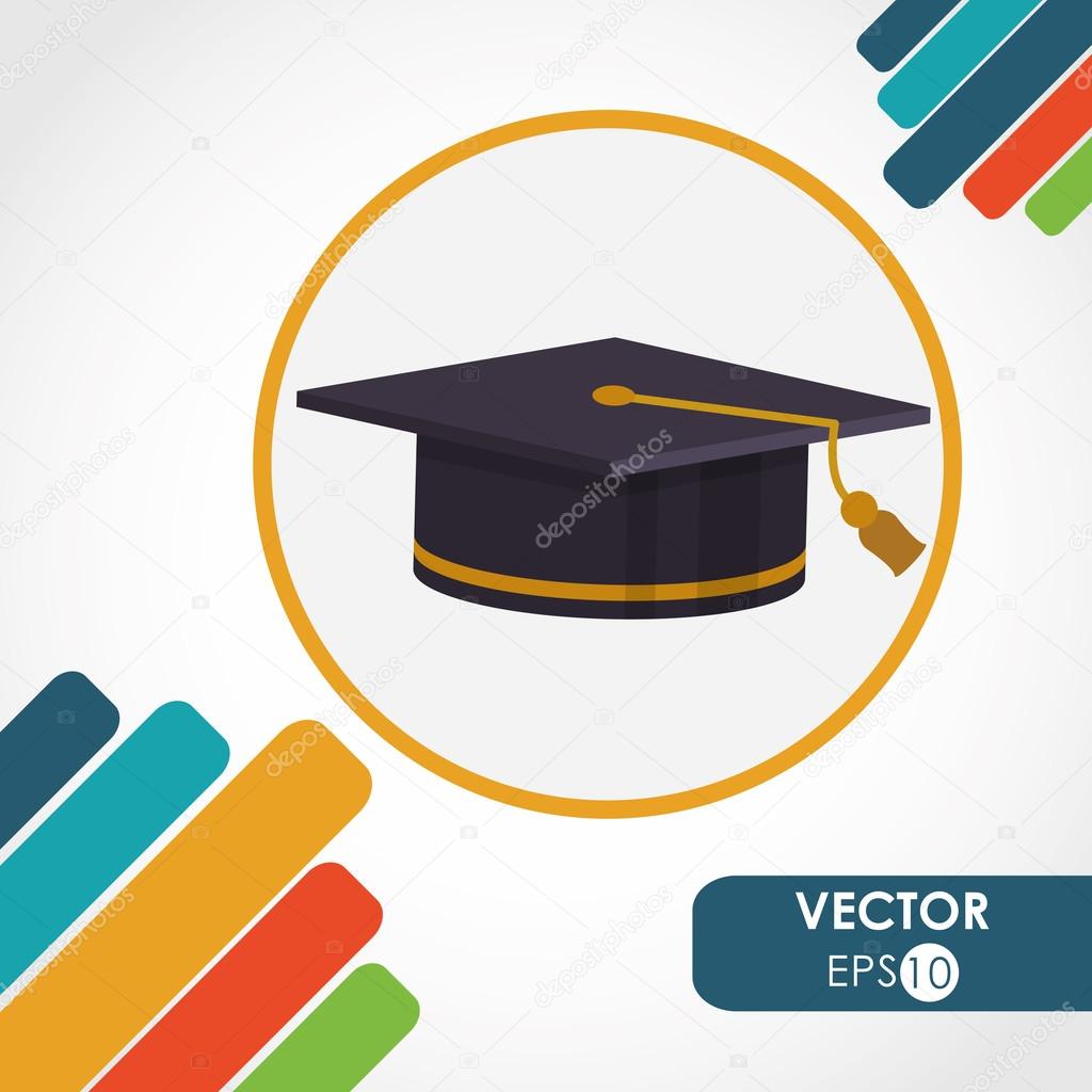 Graduation cap icon design