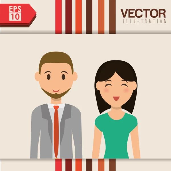 Pareja icono de diseño — Vector de stock