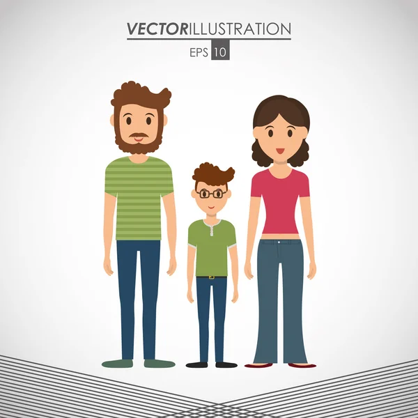 Diseño de icono familiar — Vector de stock