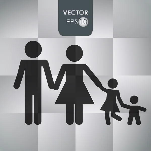 Diseño de icono familiar — Vector de stock