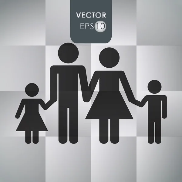 Diseño de icono familiar — Vector de stock