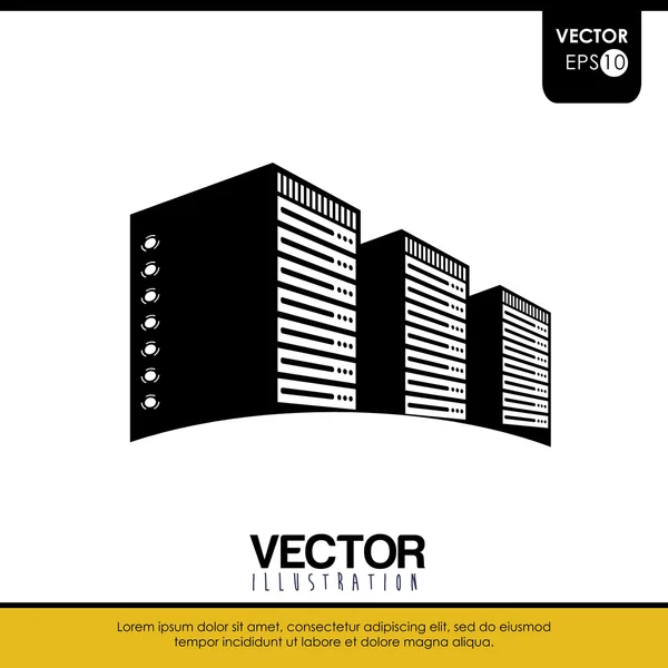 Desenho do data center —  Vetores de Stock