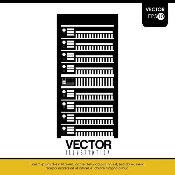 Desenho do data center —  Vetores de Stock