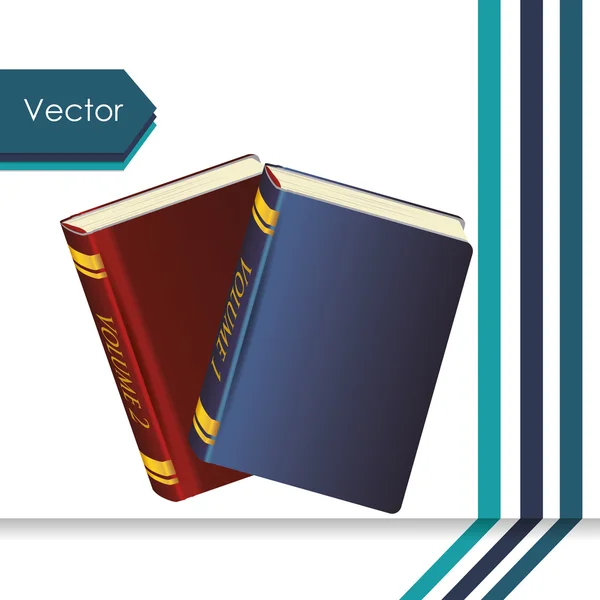 Design von Buch-Ikonen — Stockvektor