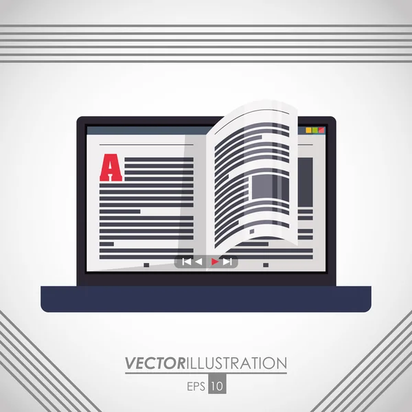 EBook-Icon-Design — Stockvektor
