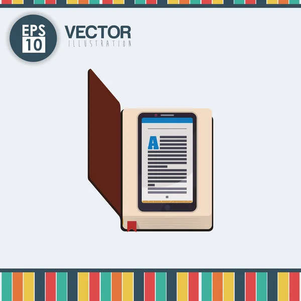 Design de ícone de ebook — Vetor de Stock