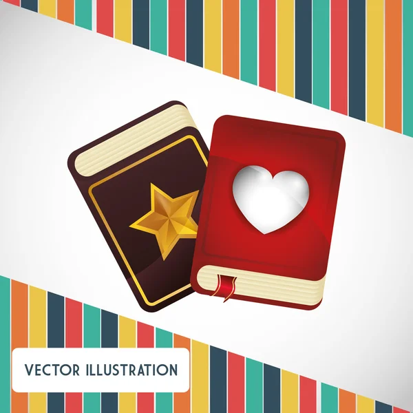 Libro icono diseño — Vector de stock