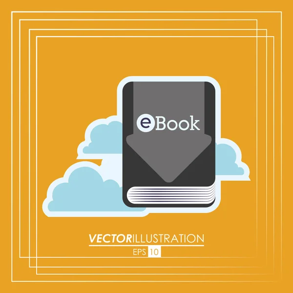 EBook icon design — Stock Vector