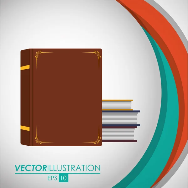 Libro icono diseño — Vector de stock