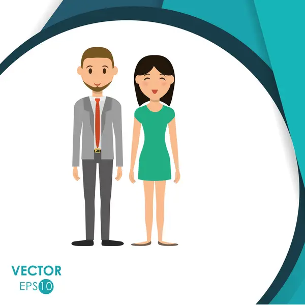 Couple icon design Stock Vector