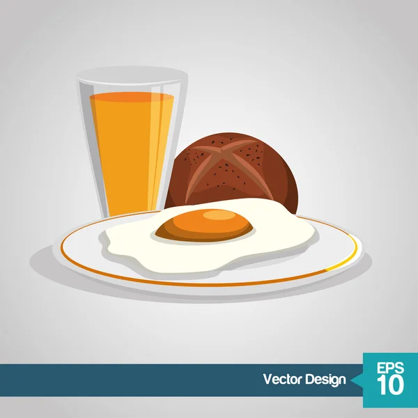 Frukost ikon design — Stock vektor