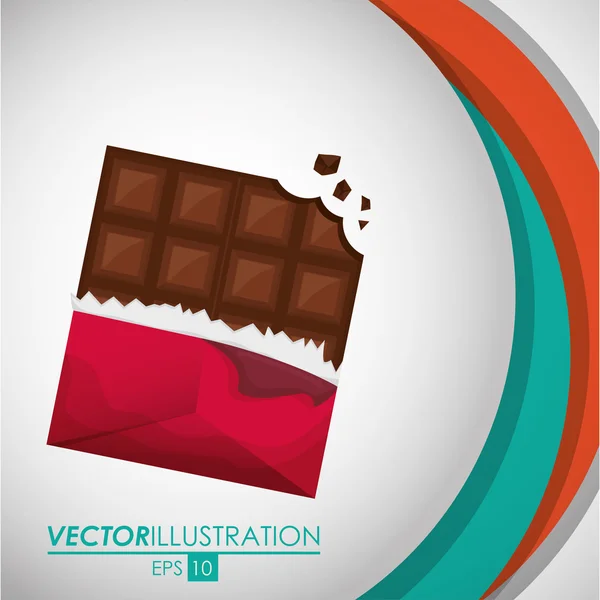 Diseño de icono de chocolate — Vector de stock