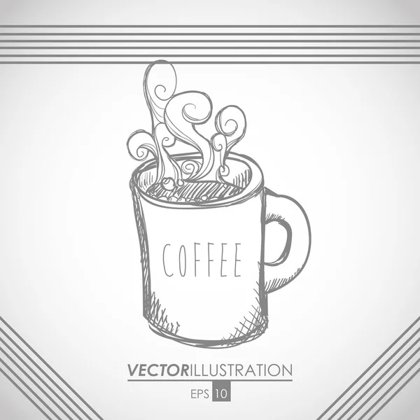 Design icona del caffè — Vettoriale Stock
