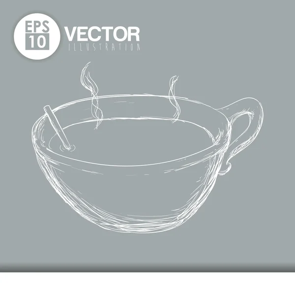 Design von Kaffee-Ikonen — Stockvektor