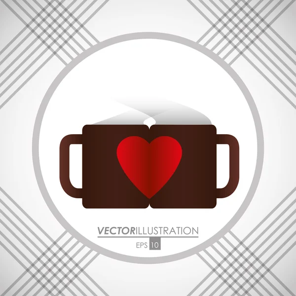 Design von Kaffee-Ikonen — Stockvektor