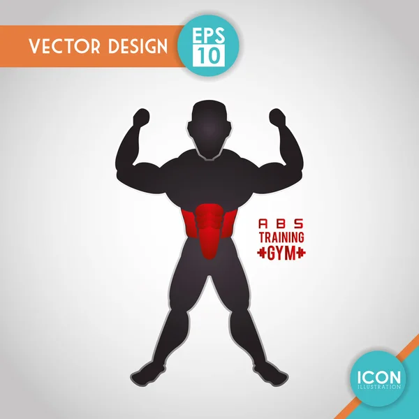 Abs muscle icon outline vector. Muscular arm. Strength fiber Stock