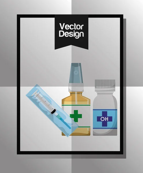 Ícone médico e hospitalar — Vetor de Stock