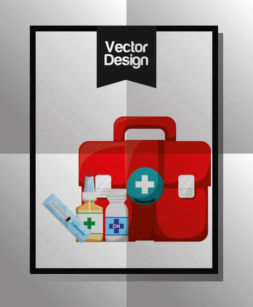 Medical and hospital icon — Stock Vector