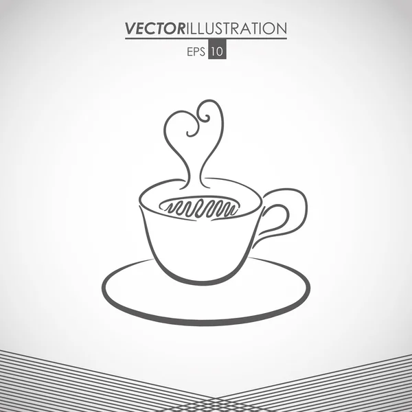Design ikon kávy — Stockový vektor