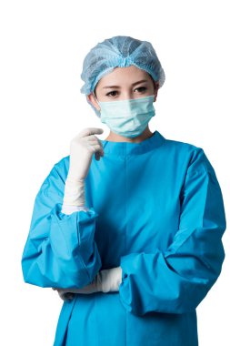 Asyalı kadın doktor.