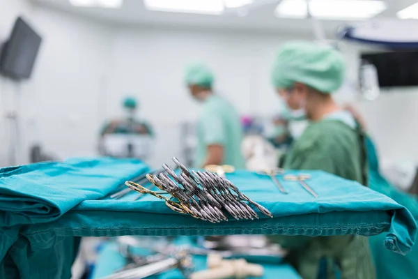 Instrumentos Cirúrgicos Para Cirurgia Cardíaca Aberta — Fotografia de Stock