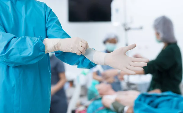 Doctor Wear Surgical Gloves — Stock Photo, Image