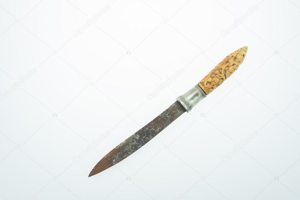 Old knife ivory handle