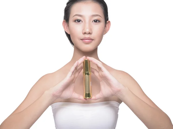 Asian woman on white background — Stock Photo, Image
