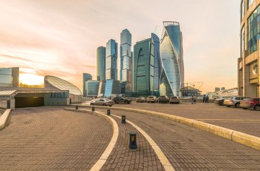 Moscow city karşısında görüntüleme platformu.