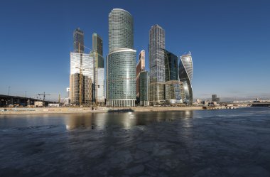 İş Merkezi Moskova şehir kış günü.