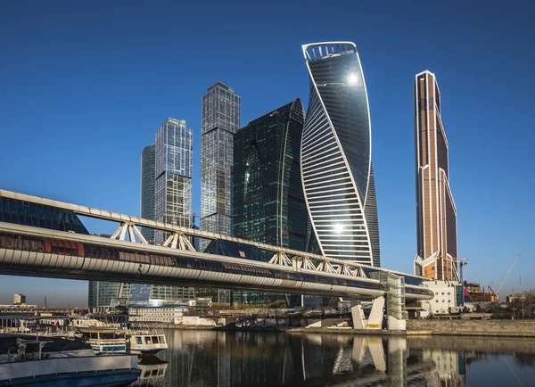 Business Center Moscow City all'alba . — Foto Stock