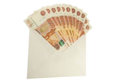 Zarfın içinde 5000 ruble Rus mezhepleri.
