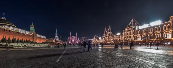 Red square at night. — Stock Photo, Image