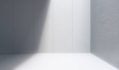 Beyaz betonla boş alan