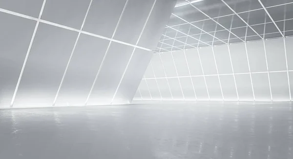 Progettazione Interni Corridoio Illuminato Astratto Tunnel Futuristico Con Sfondo Luce — Foto Stock