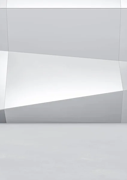 Absztrakt Fehér Poligonális Fal Háttér Futurisztikus Geometriai Struktúra Tervezési Koncepció — Stock Fotó